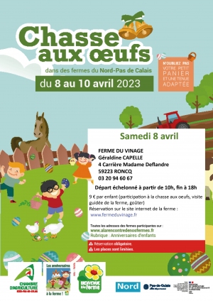 Chasse aux oeufs 2023 à la ferme du Vinage [19 - 725]