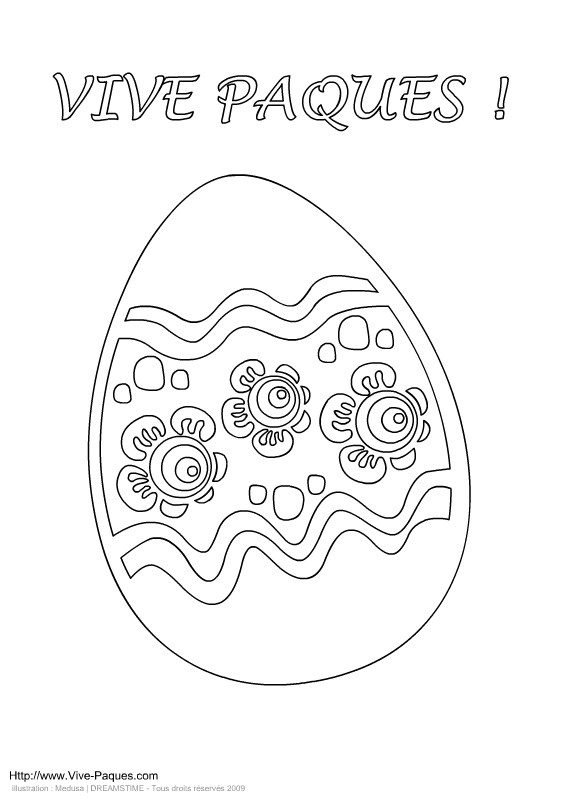 Coloriage oeuf de Pâques n°5