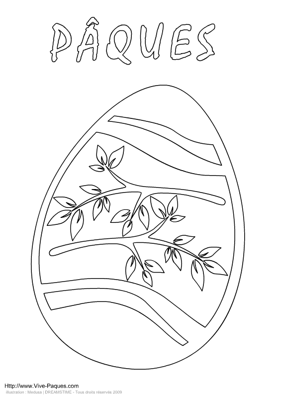 Coloriage oeuf de Pâques n°6